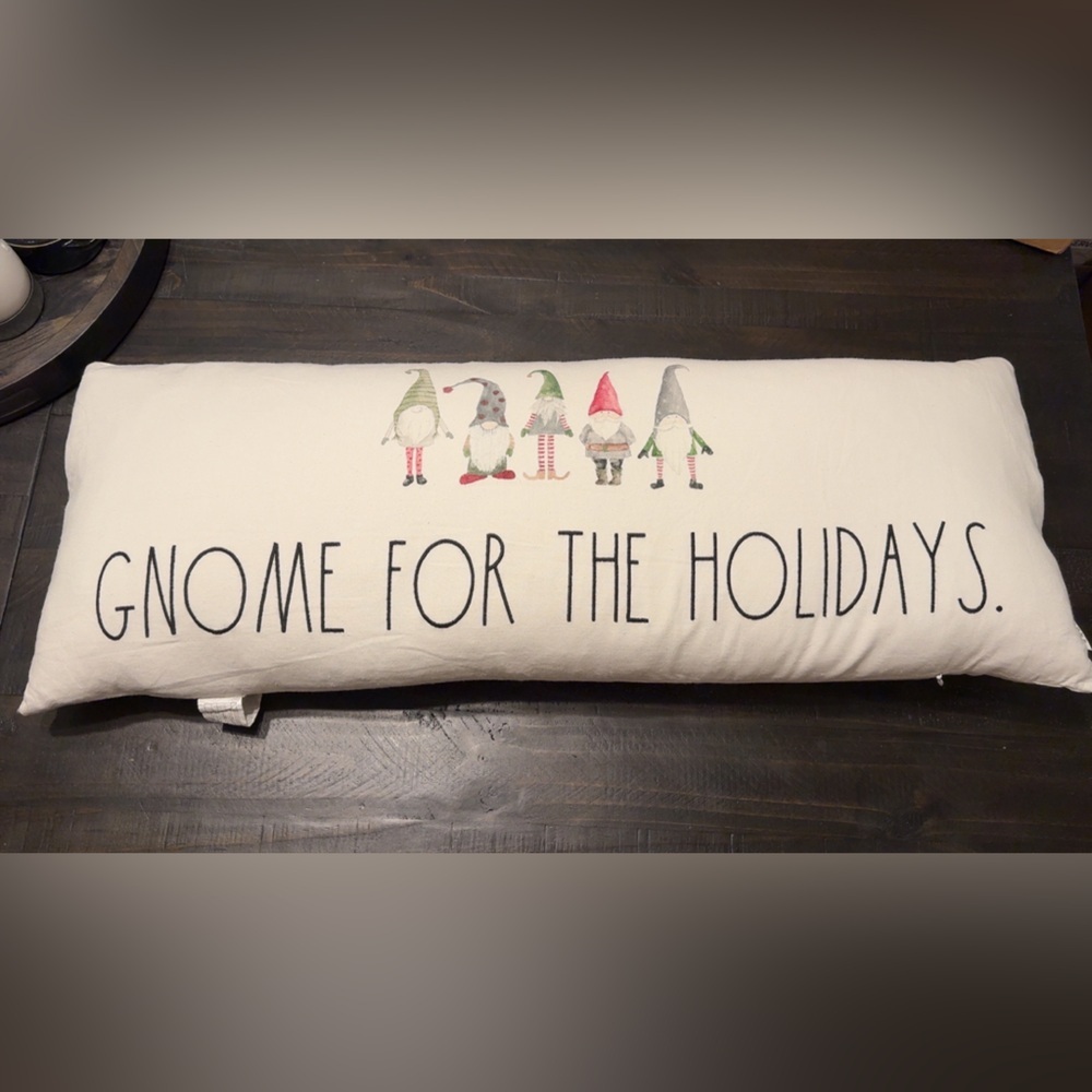 Rae Dunn Gnome For The Holidays Home Accent Throw Pillow Christmas Holiday Decor